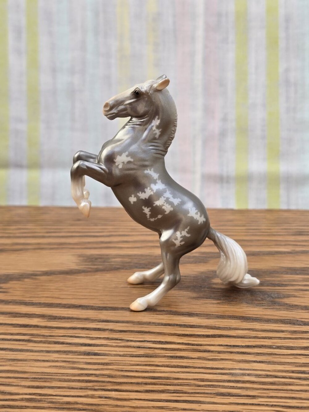 Breyer Stablemates "Cut" Metallic Silver Sabino Pinto Lipizzaner (G5)